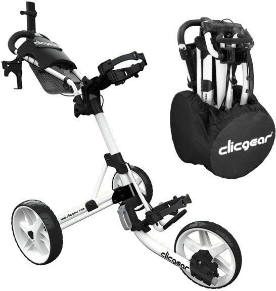 Manuální golfové vozíky Clicgear Model 4.0 SET Matt White Manuální golfové vozíky