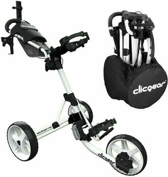 Ročni voziček za golf Clicgear Model 4.0 SET Matt White Ročni voziček za golf - 1