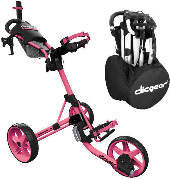 Handmatige golftrolley Clicgear Model 4.0 SET Soft Pink Handmatige golftrolley