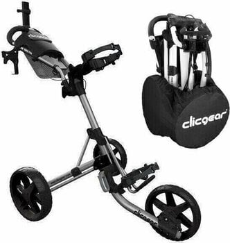 Manuální golfové vozíky Clicgear Model 4.0 SET Matt Silver Manuální golfové vozíky - 1