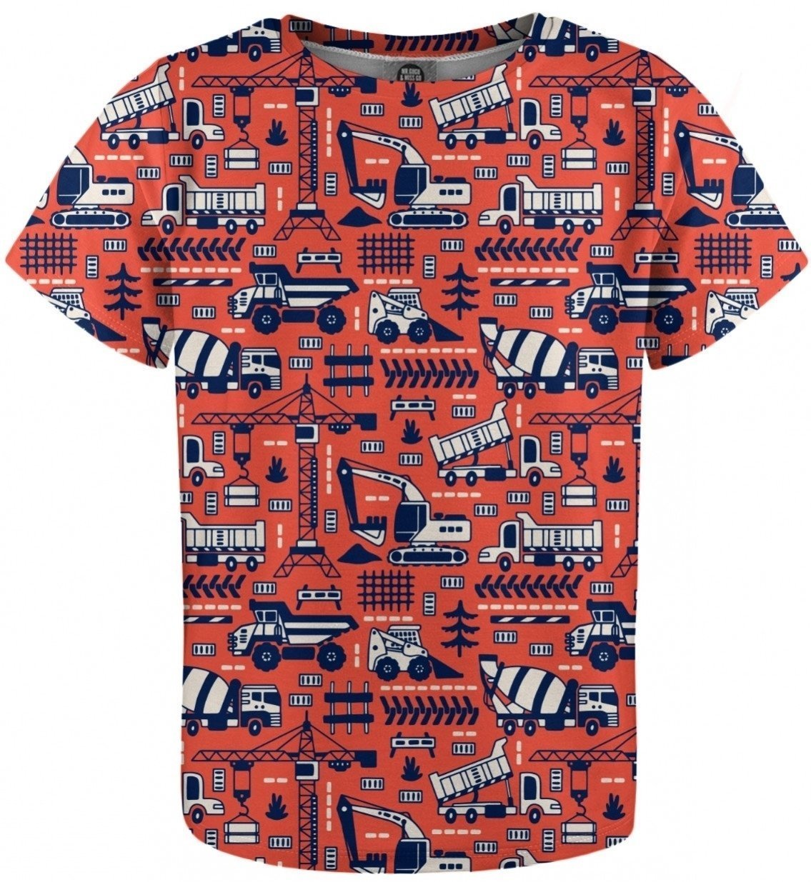 T-shirt Mr. Gugu and Miss Go T-shirt Trucks Orange Pattern 8 - 10 ans