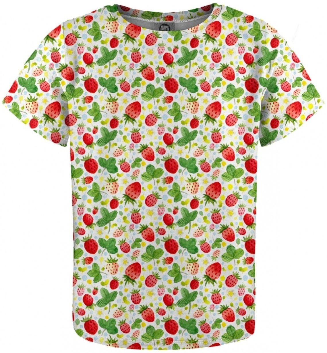 T-Shirt Mr. Gugu and Miss Go T-Shirt Strawberries Pattern 6 - 8 Y