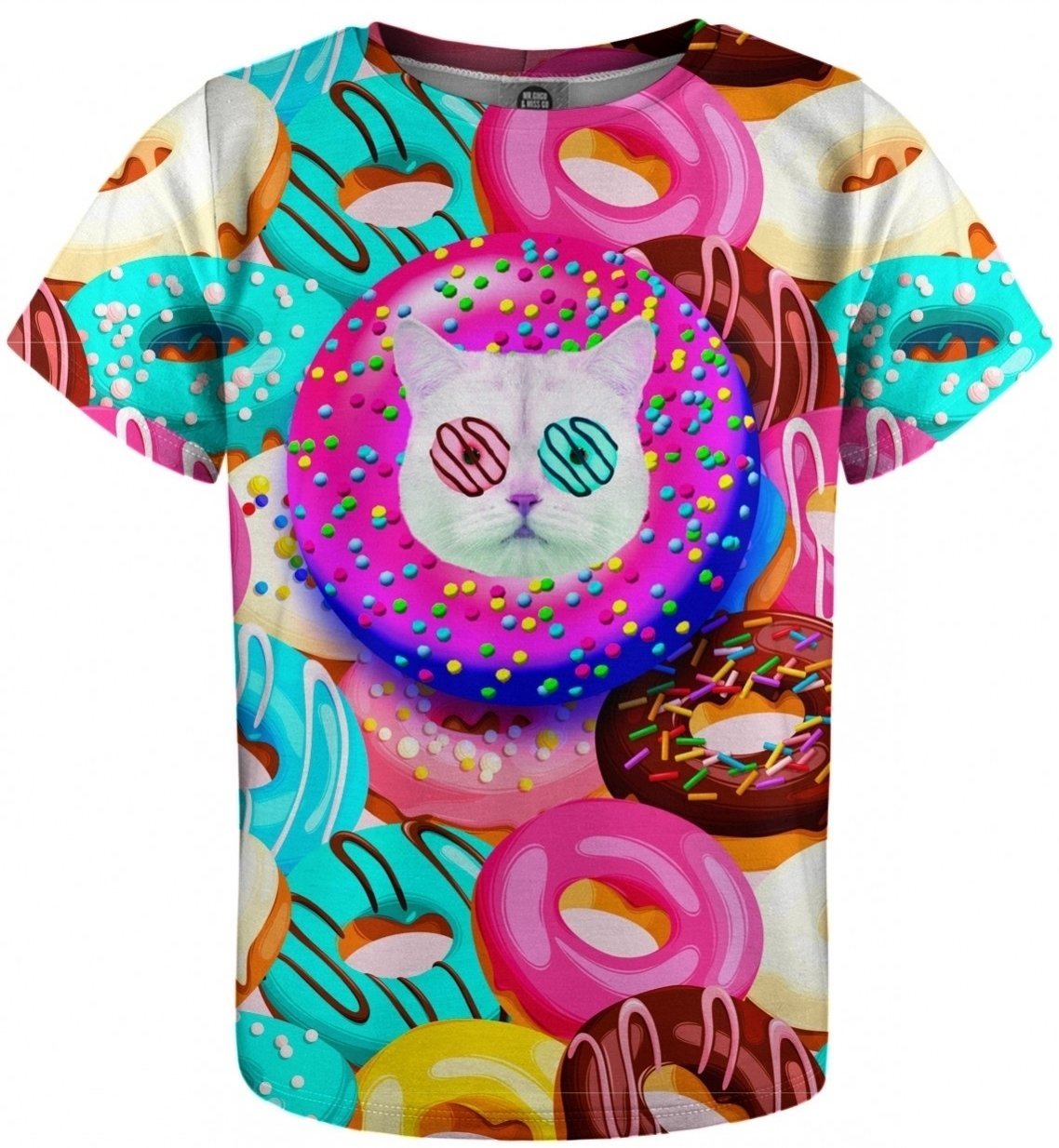 T-Shirt Mr. Gugu and Miss Go T-Shirt Donut Cat T-Shirt for Kids 10 - 12 J