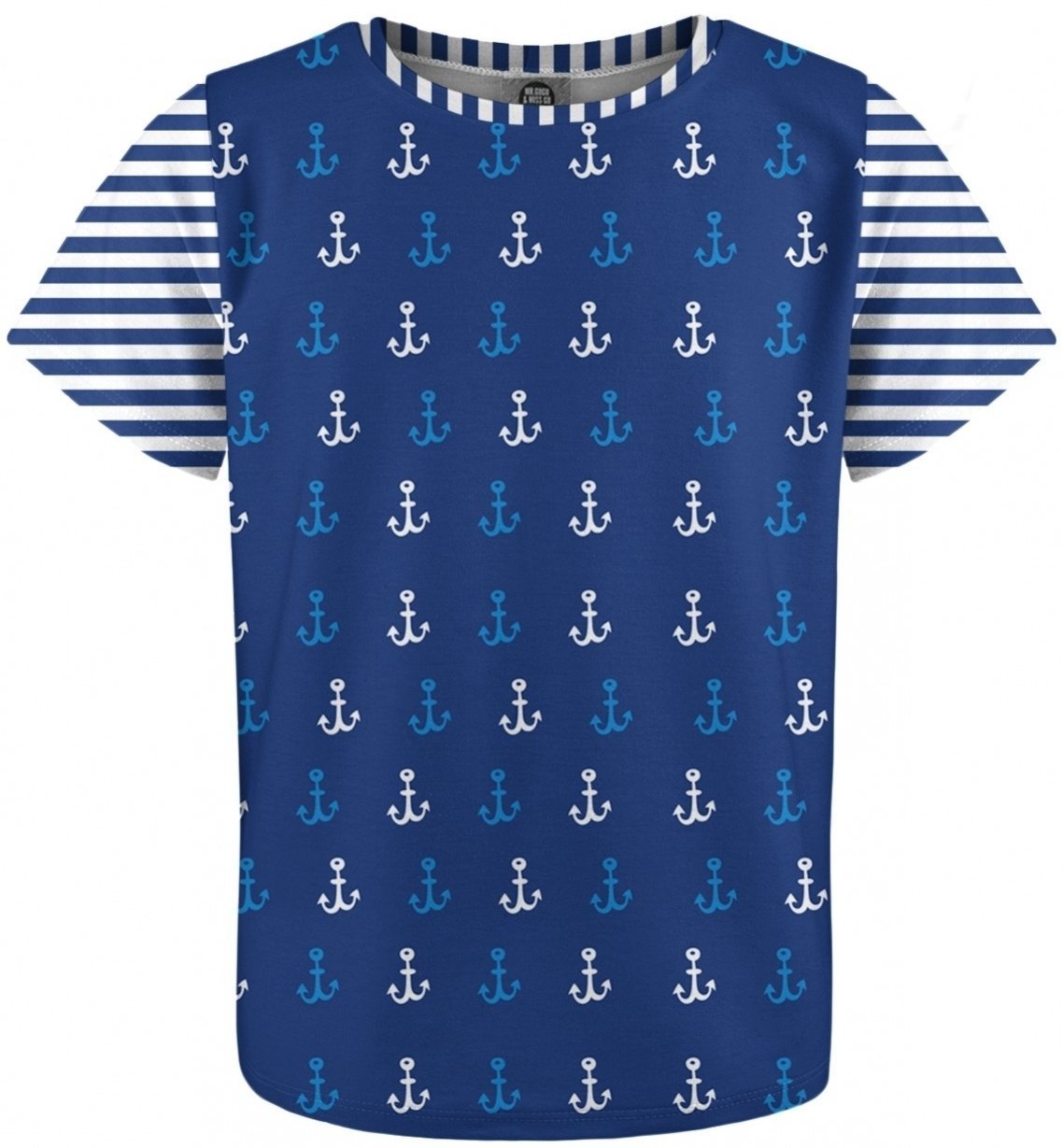 Kids Sailng Clothes Mr. Gugu and Miss Go Ocean Pattern Kids T-Shirt Fullprint 4 - 6 Y