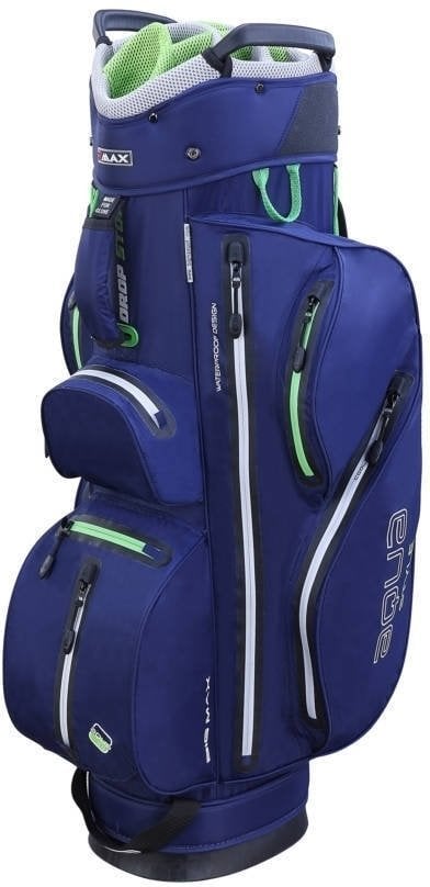 Borsa da golf Cart Bag Big Max Aqua Style 2 Blue/Grass Borsa da golf Cart Bag