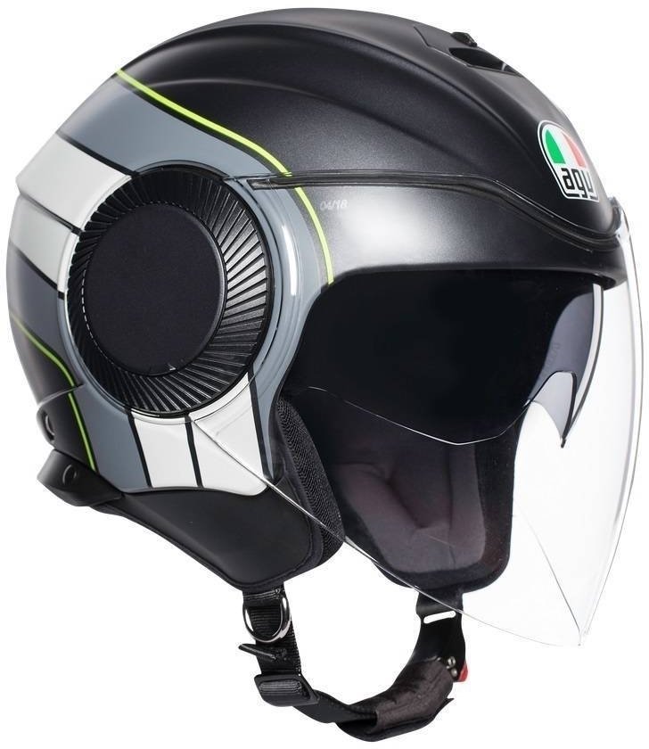 Helmet AGV Orbyt Brera Matt-Black/Grey/Yellow Fluo M Helmet