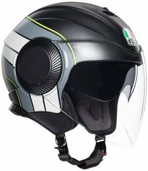 Helmet AGV Orbyt Brera Matt-Black/Grey/Yellow Fluo M Helmet - 1
