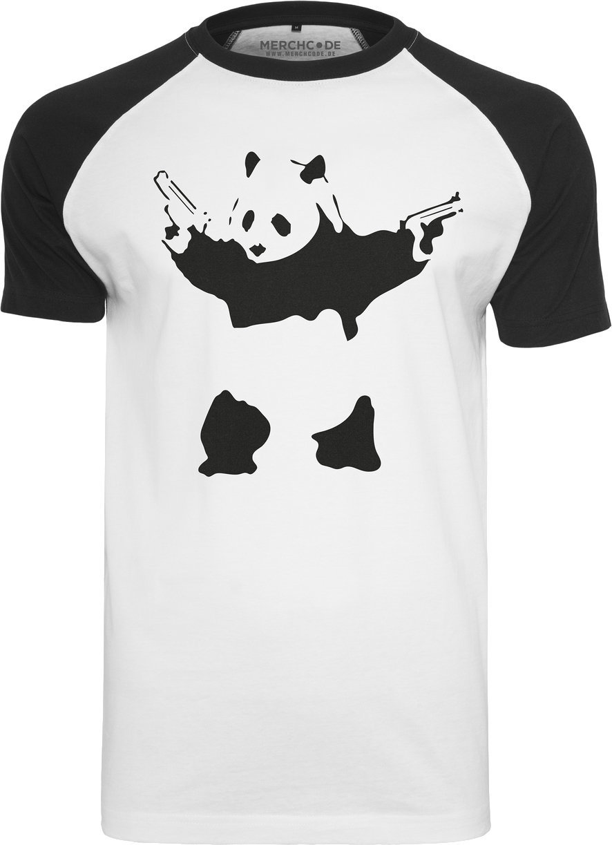 Tricou Banksy Tricou Raglan White-Black M