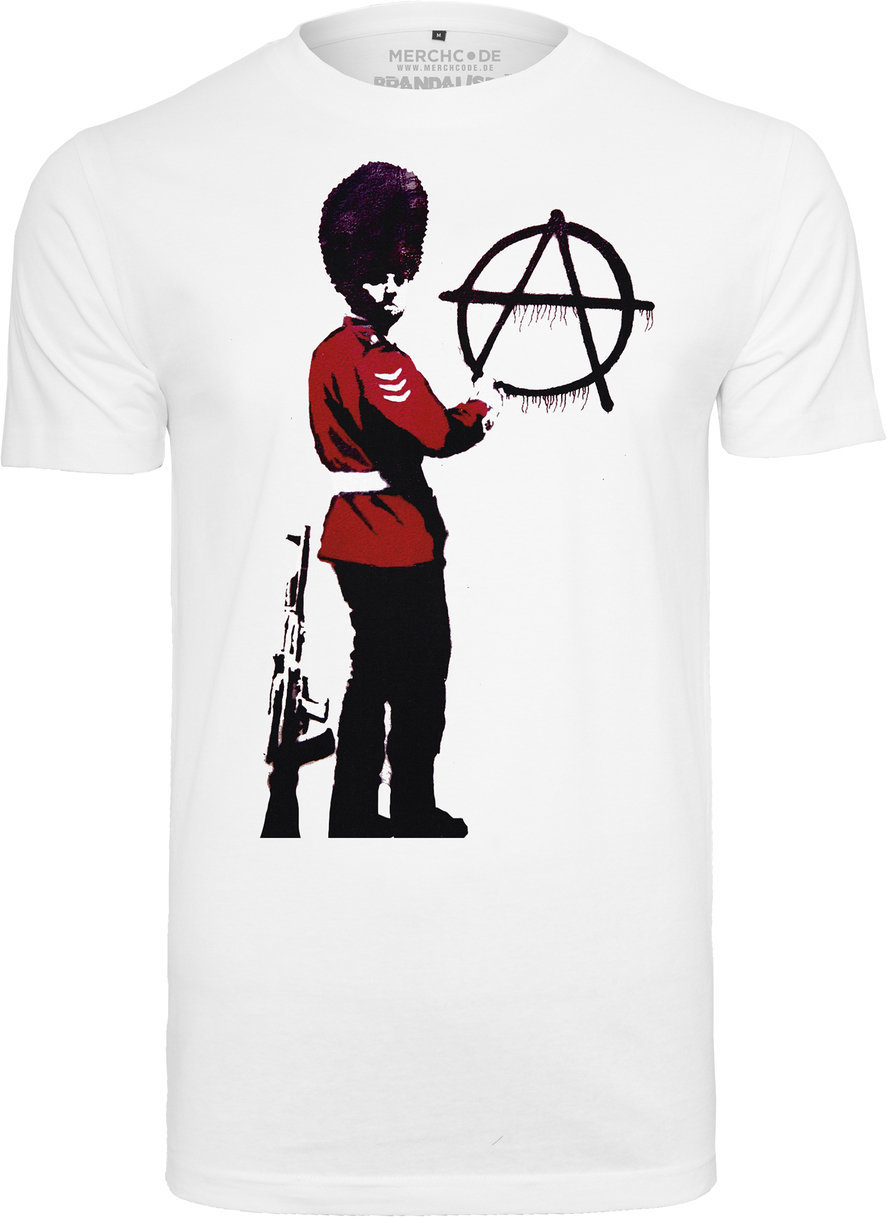 T-Shirt Banksy T-Shirt Anarchy Herren White XS