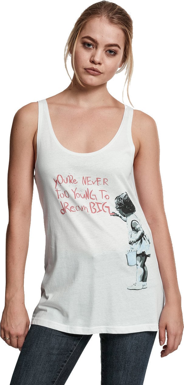 T-Shirt Banksy T-Shirt Girl Dream Damen White XL