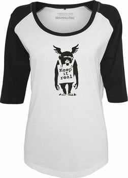 T-shirt Banksy Ape Raglan White-Black M T-shirt - 1