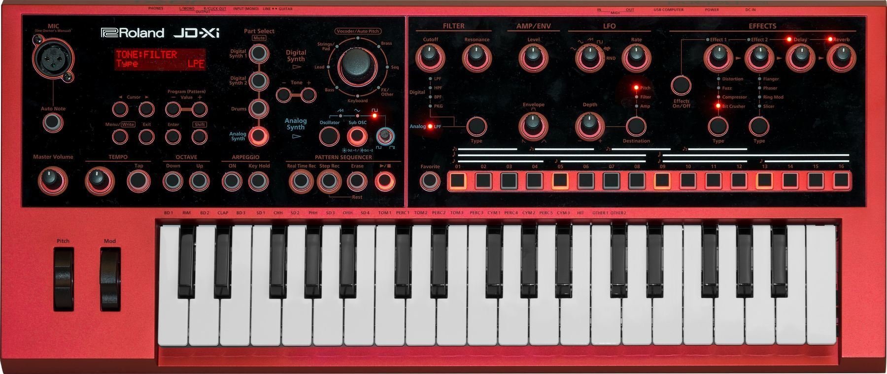 Синтезатор Roland JD-Xi Limited Edition Red