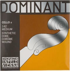 Cordas para violoncelo Thomastik Dominant 142 A Cello 4/4 Medium Cordas para violoncelo