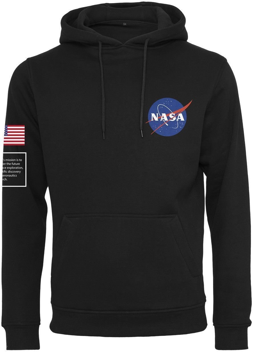 Felpa con cappuccio NASA Felpa con cappuccio Insignia Black S
