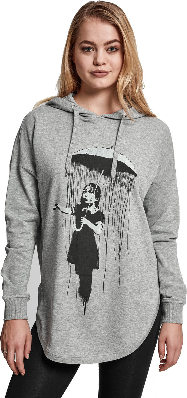 Hoodie Banksy Umbrella Grey XL Hoodie