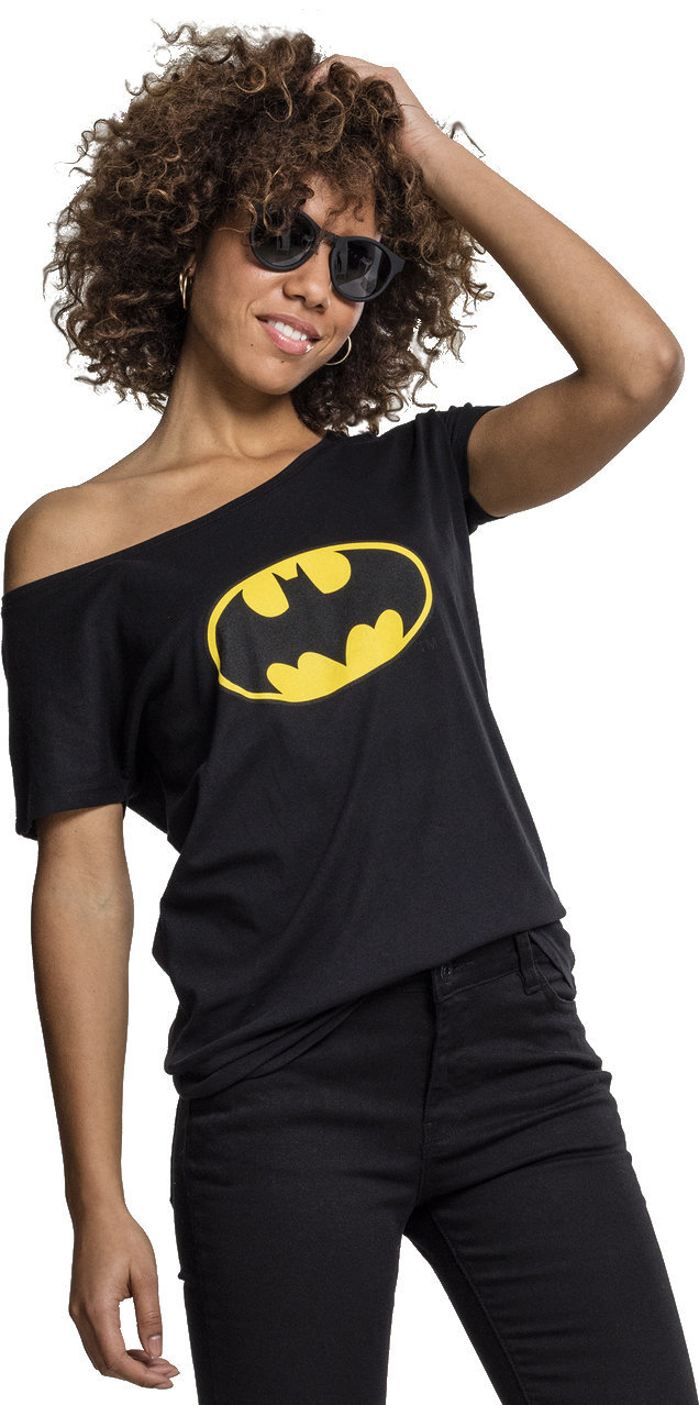 Skjorte Batman Skjorte Logo Hunkøn Black XS