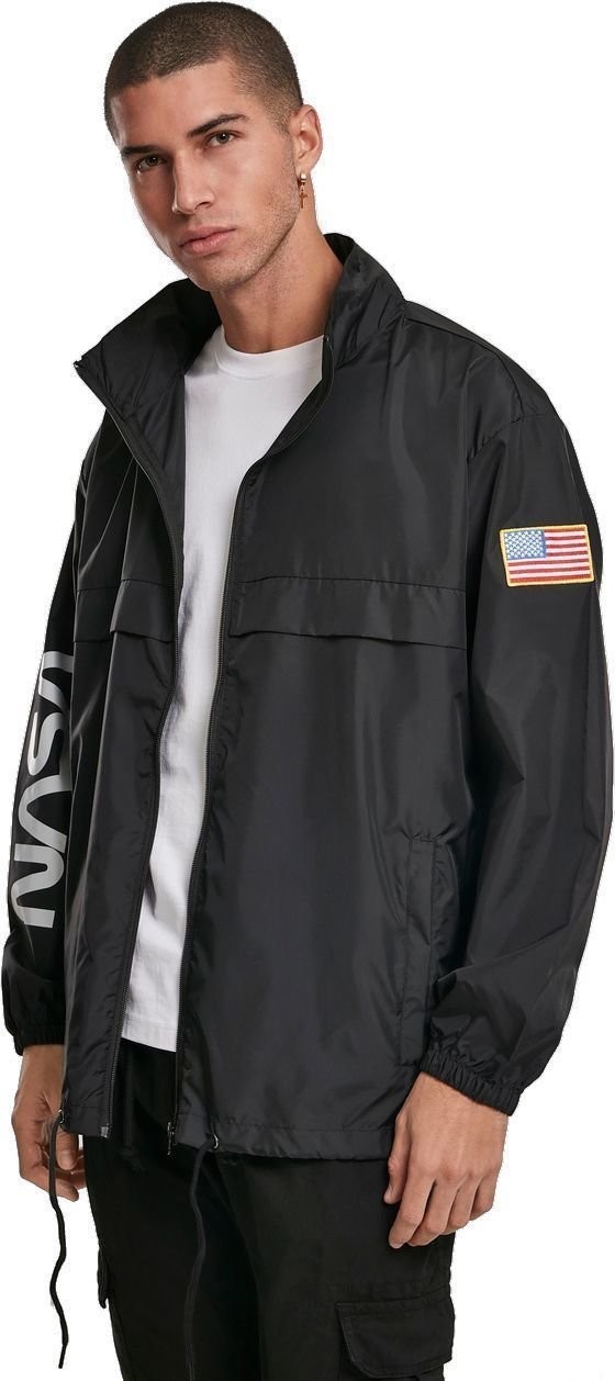 Jacket NASA Jacket Worm Logo Nylon Windbreaker Black XL