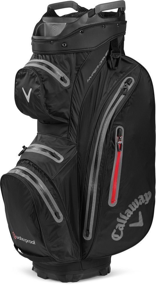 Borsa da golf Cart Bag Callaway Hyper Dry 15 Black/Charcoal/Red Borsa da golf Cart Bag