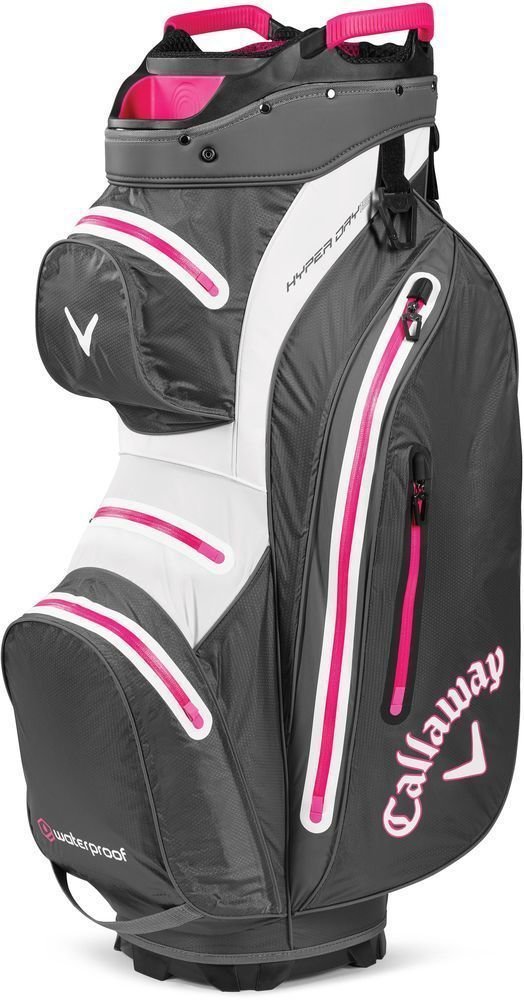 Golftaske Callaway Hyper Dry 15 Charcoal/White/Pink Golftaske
