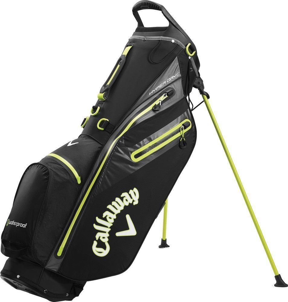 Borsa da golf Stand Bag Callaway Hyper Dry C Black/Charcoal/Yellow Borsa da golf Stand Bag