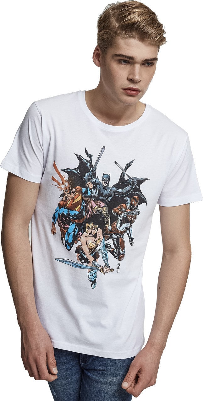 Shirt Justice League Shirt Crew Unisex White L