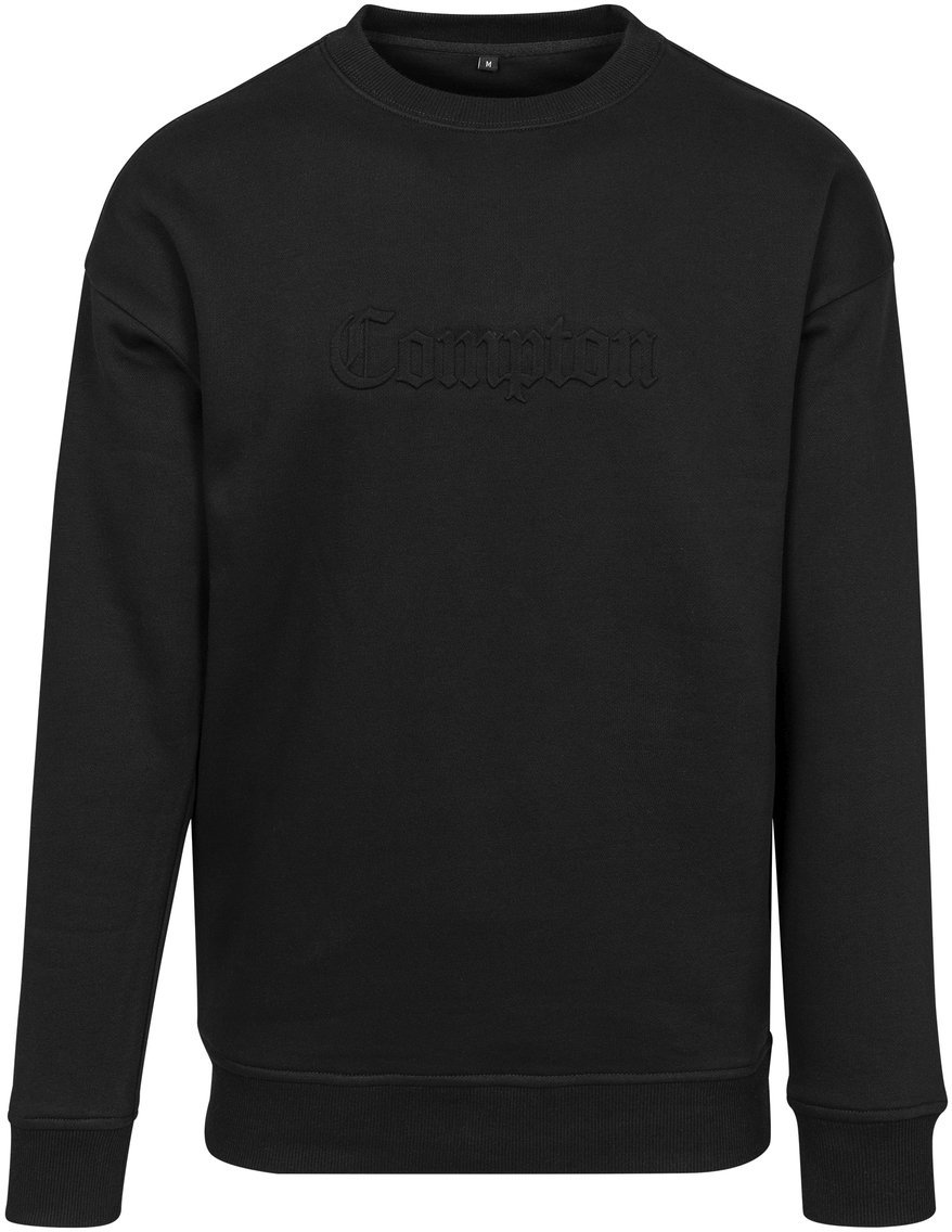 Tričko Mister Tee Embossed Compton Crewneck Black L