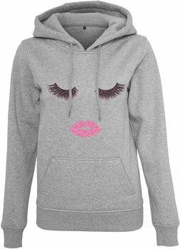Hoodie Eyelashes Logo Heather Grey L Hoodie - 1