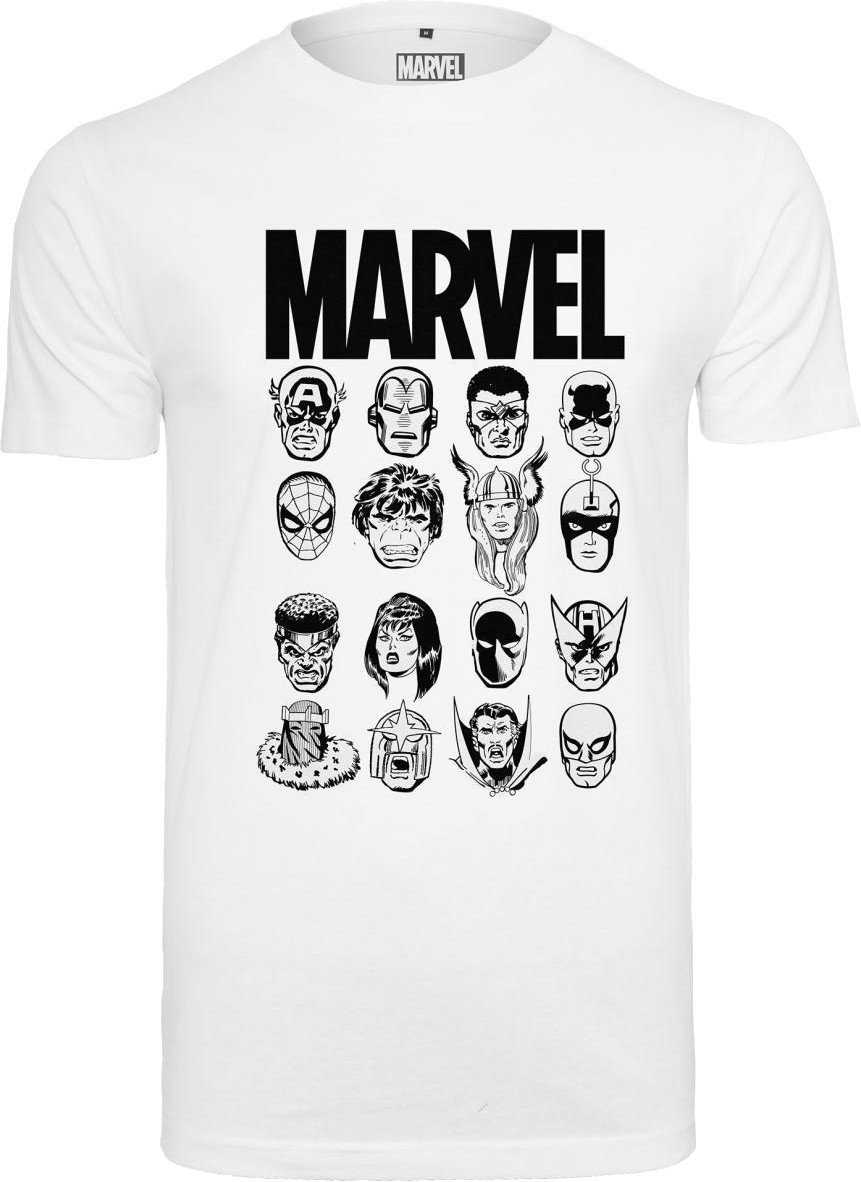 Shirt Marvel Shirt Crew Unisex White XS