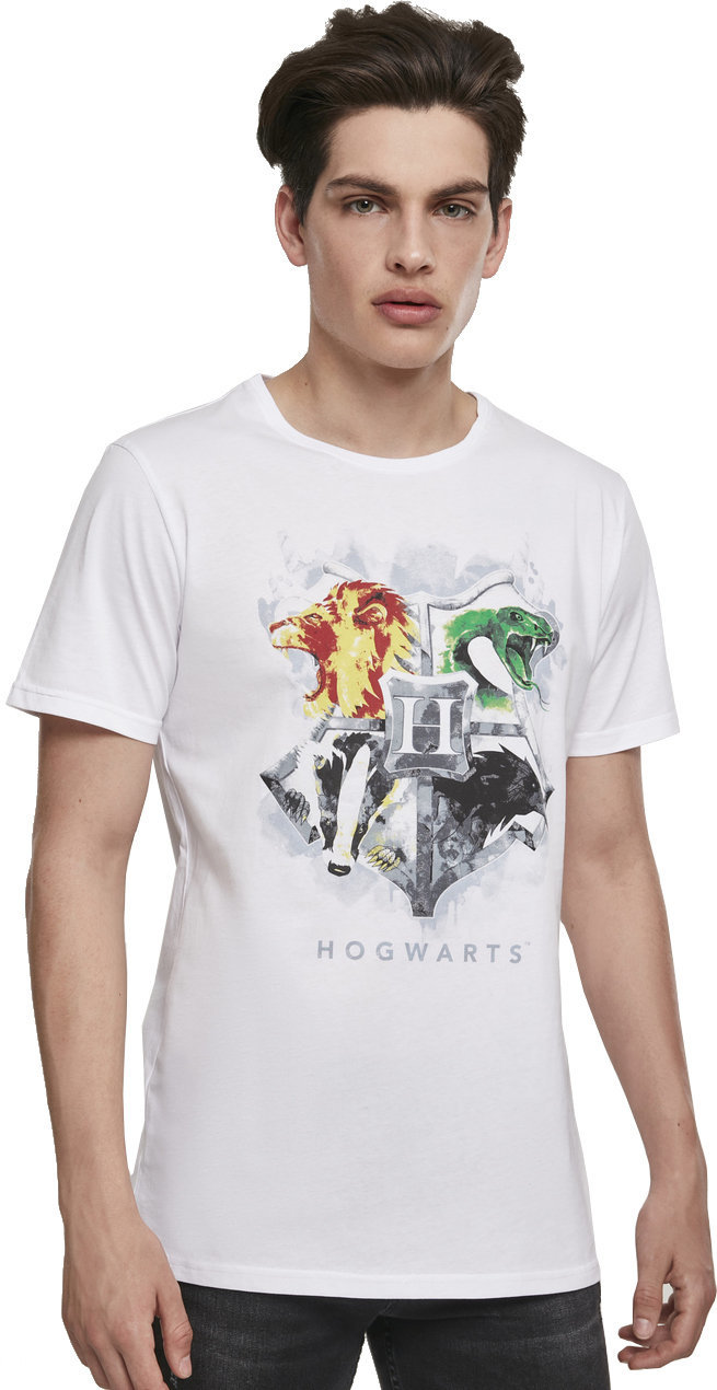 Tricou Harry Potter Tricou Hogwarts Emblem White XS