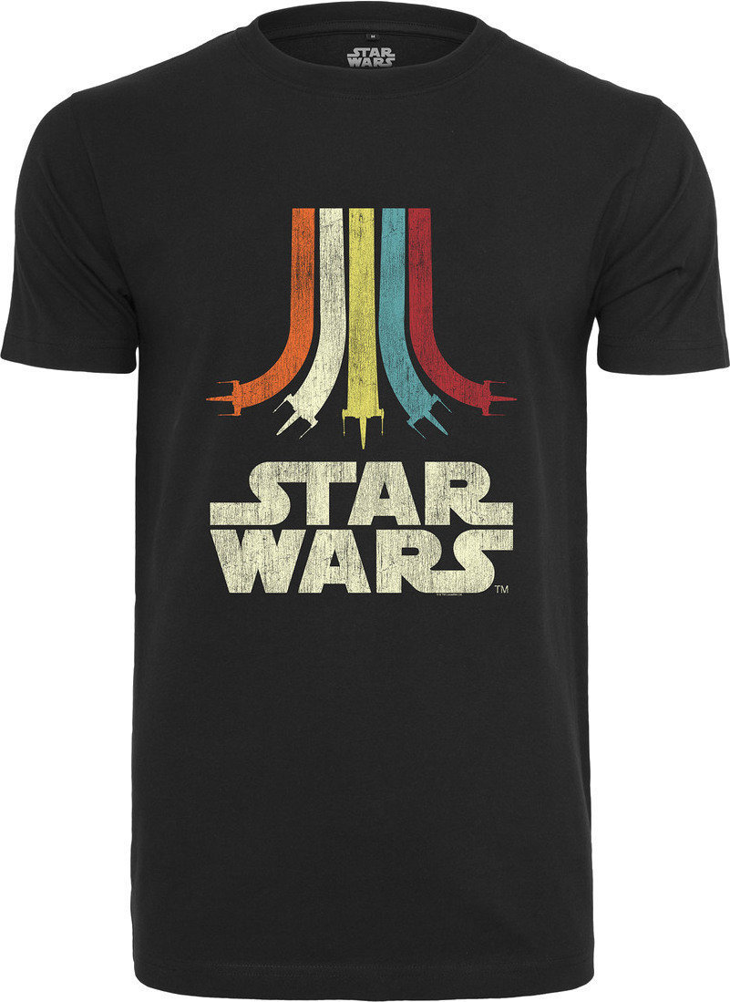 T-Shirt Star Wars T-Shirt Rainbow Logo Schwarz XL