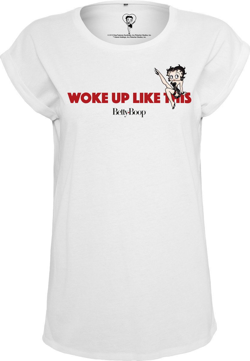 Skjorta Betty Boop Skjorta Woke Up Kvinna White XS