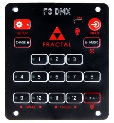 Controlador de iluminação sem fios Fractal Lights F3 DMX Control Controlador de iluminação sem fios