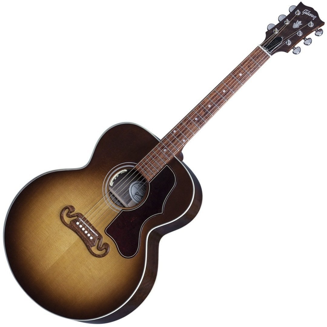 Guitare Jumbo acoustique-électrique Gibson SJ-100 Walnut Honeyburst