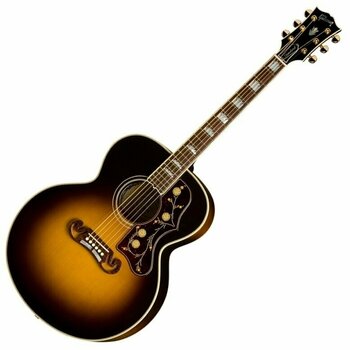 guitarra eletroacústica Gibson J-200 Standard Vintage Sunburst - 1