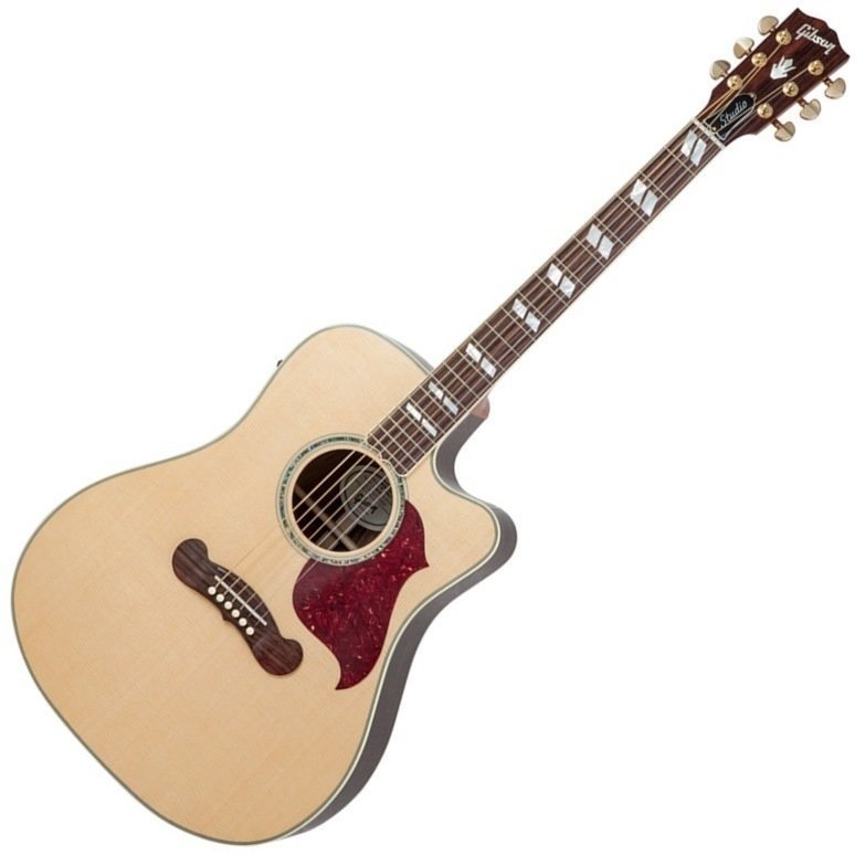 Guitare Dreadnought acoustique-électrique Gibson Songwriter Studio Cutaway Antique Natural