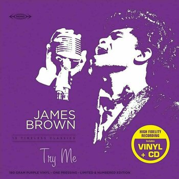 Disco de vinilo James Brown - Try Me (Purple Vinyl) (LP + CD) - 1