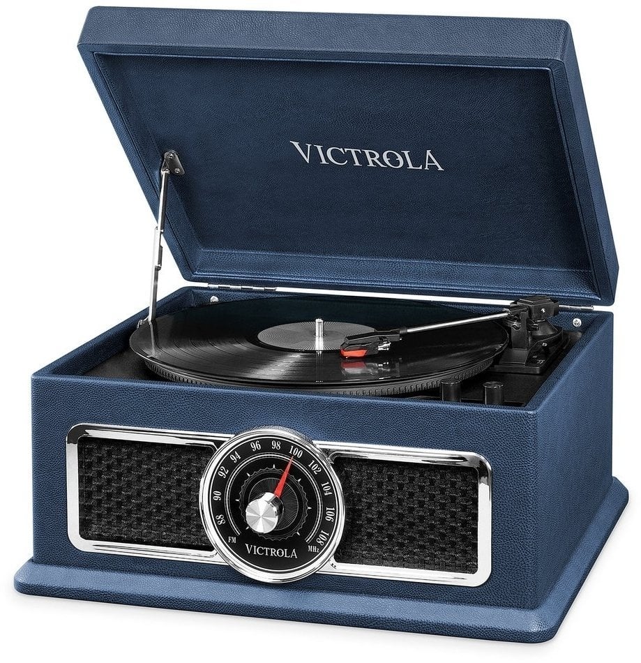 Retro-Plattenspieler Victrola VTA 810B BLU Blau