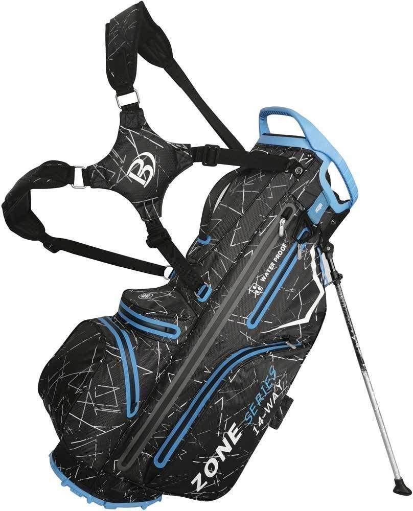 Golf torba Stand Bag Bennington Zone 14 Black Flash/Cobalt Golf torba Stand Bag