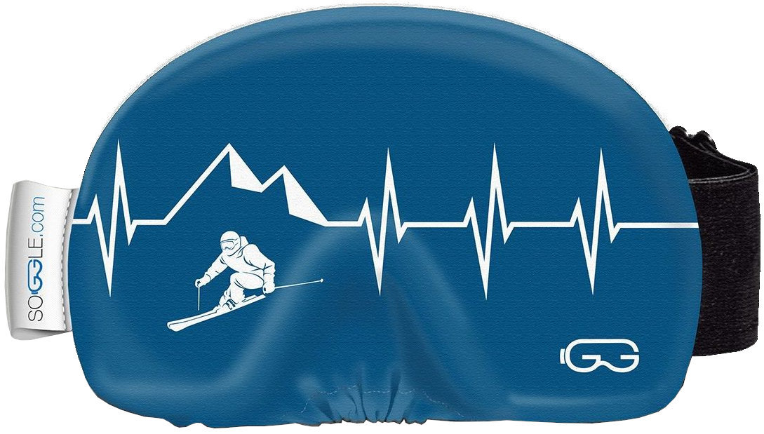 Ski Goggle Etui Soggle Goggle Cover Heartbeat Skier 2 Ski Goggle Etui