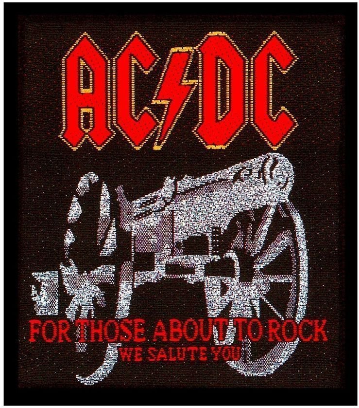 Applique, autocollant, badge AC/DC For Those About To Rock Patch à coudre