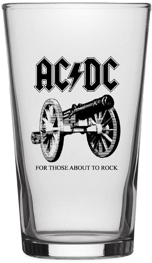 ac/dc for those about to rock  beer glass