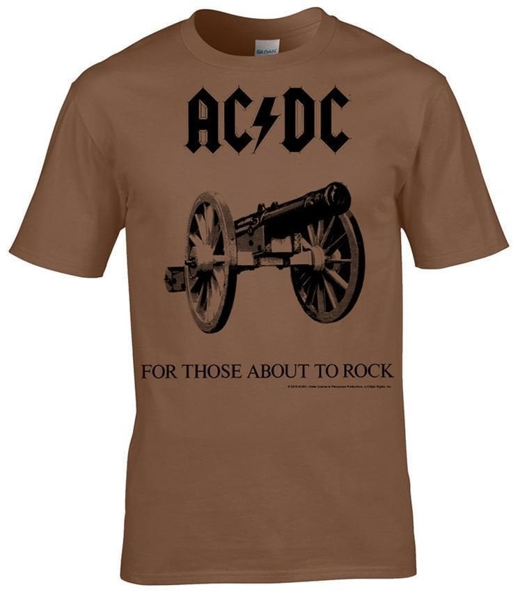 T-shirt AC/DC For Those About To Rock Brown 2XL T-shirt