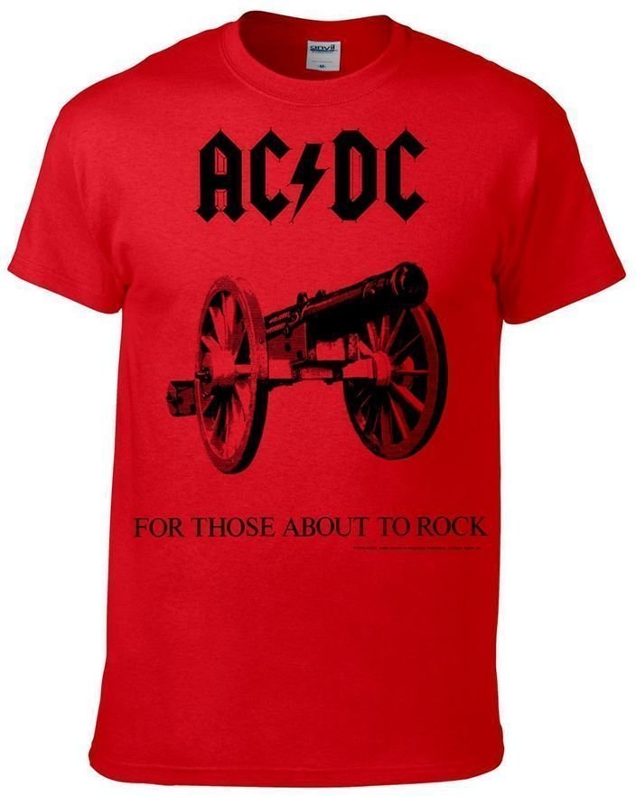 T-Shirt AC/DC T-Shirt For Those About To Rock Unisex Red 5 - 6 J