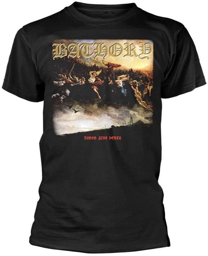 T-Shirt Bathory T-Shirt Blood Fire Male Black 2XL