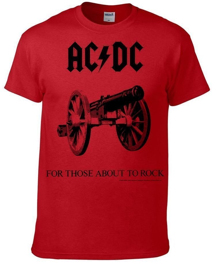 Maglietta AC/DC Maglietta For Those About To Rock Maschile Red M
