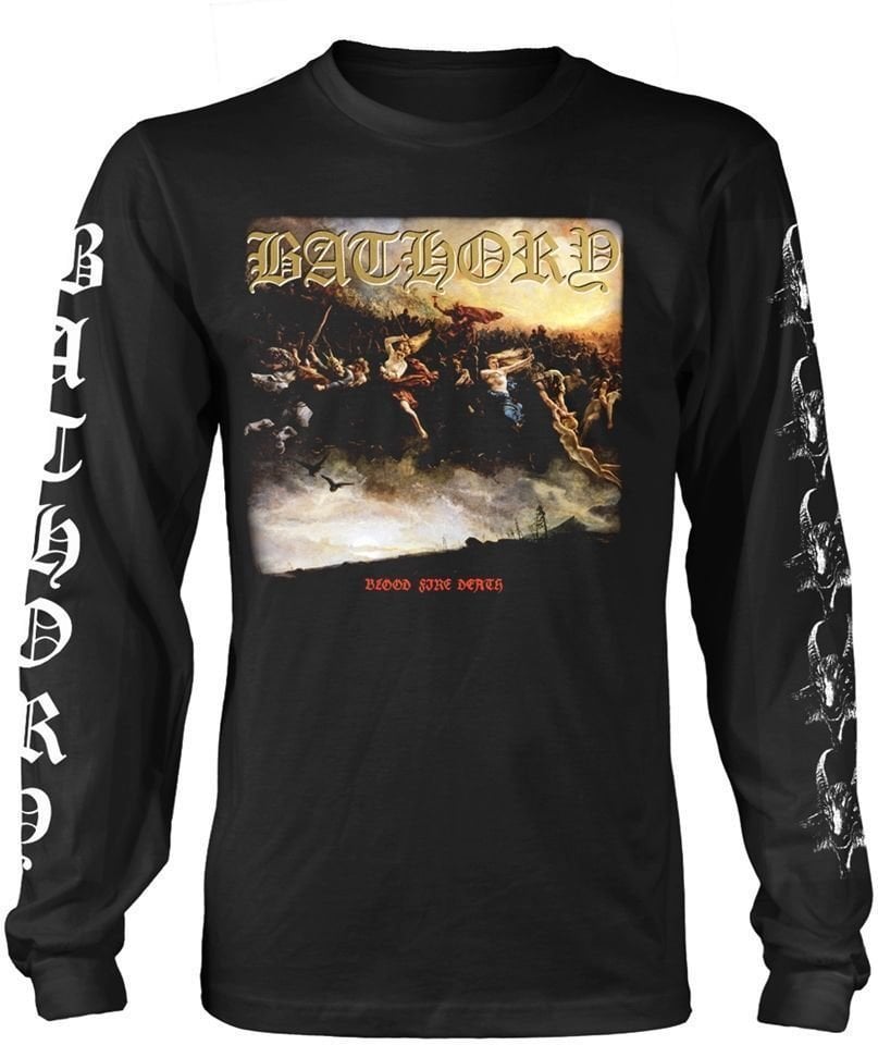 Camiseta de manga corta Bathory Camiseta de manga corta Blood Fire Death 2 Hombre Black S
