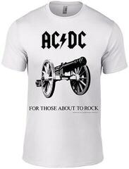 T-shirt AC/DC For Those About To Rock White M T-shirt