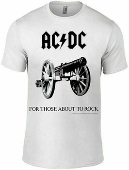 Skjorte AC/DC Skjorte For Those About To Rock White L - 1