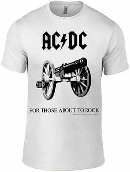 Shirt AC/DC Shirt For Those About To Rock Heren White 2XL - 1