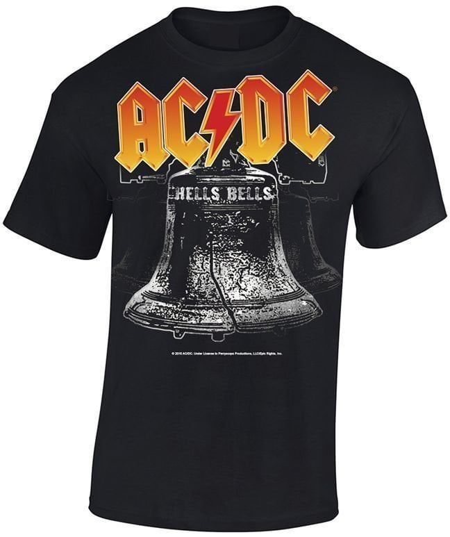 Camiseta de manga corta AC/DC Camiseta de manga corta Hells Bells Hombre Negro S